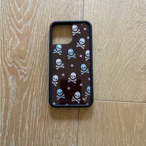 Wildflower - Cross Bones iPhone Case in Black Blue & Pink